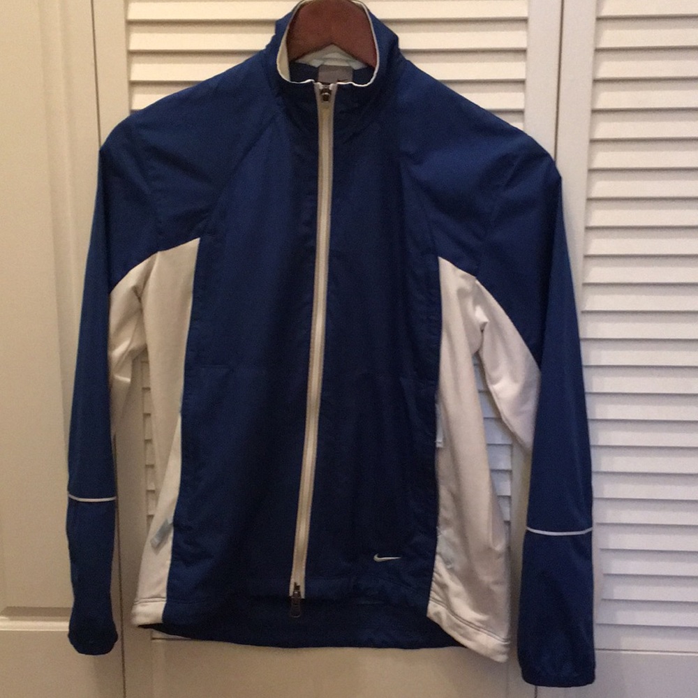 Nike lightweight blue/white jacket